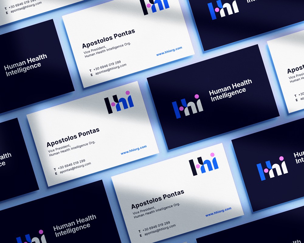 Business card design for Human Health Intelligence