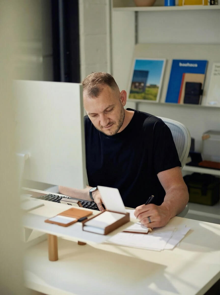 Daniel Mitev working as a ux strategy consultant