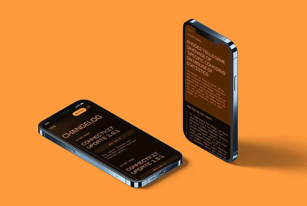 Mobile app interface design with dark sports analytics UI