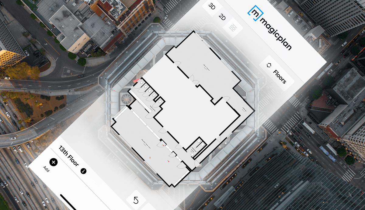 “magic plan digital floor plan overlay for commercial buildings and multi-story properties”