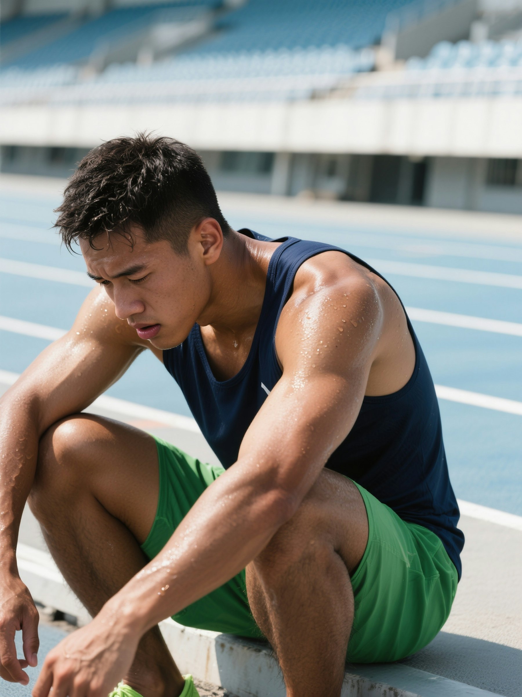 Athlete frustrated whilst training