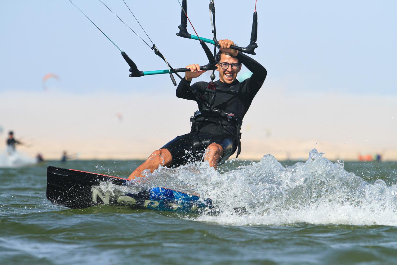A man with surfboard