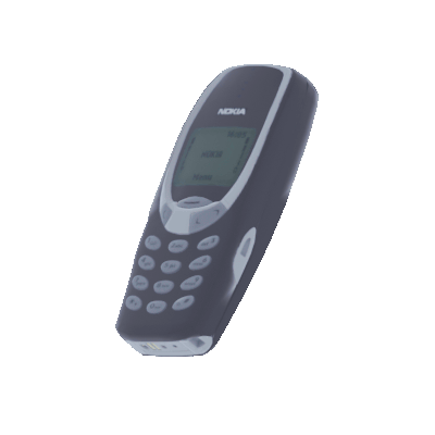 Animated gif of a rotating Nokia 3310