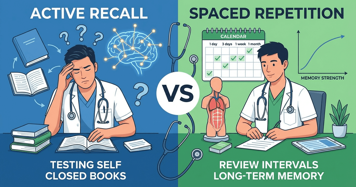 Cover: Active Recall vs Spaced Repetition for Medical Students: Which Study Method Wins for USMLE 2026?