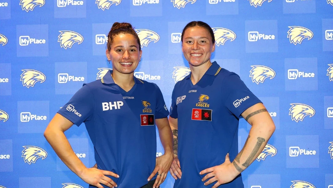 Two West Coast Eagles AFLW players
