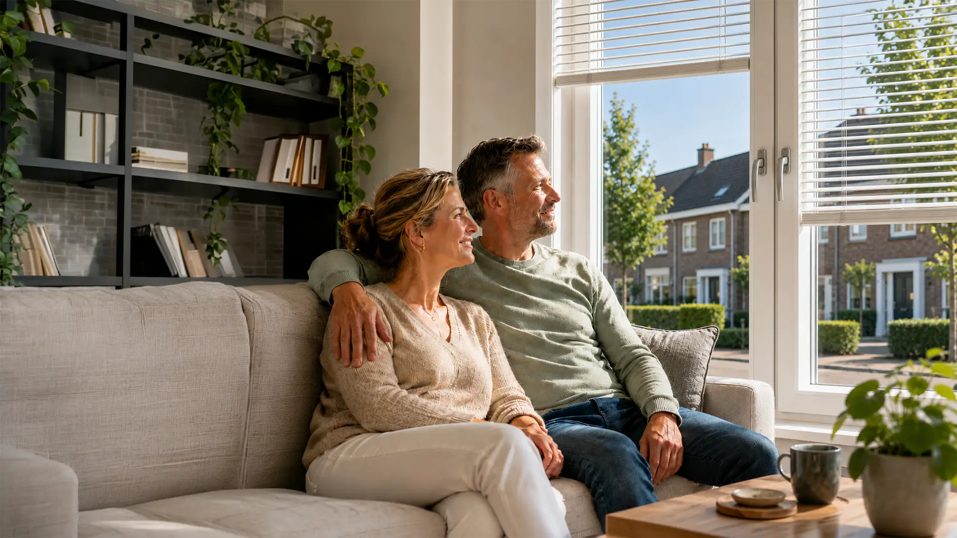 Wit kunststof kozijn geplaatst in een woning in Noord-Holland