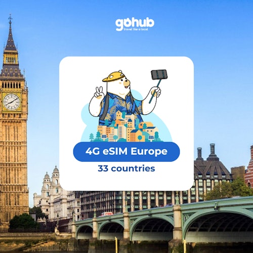 歐洲：33個地區的eSIM票在哥本哈根