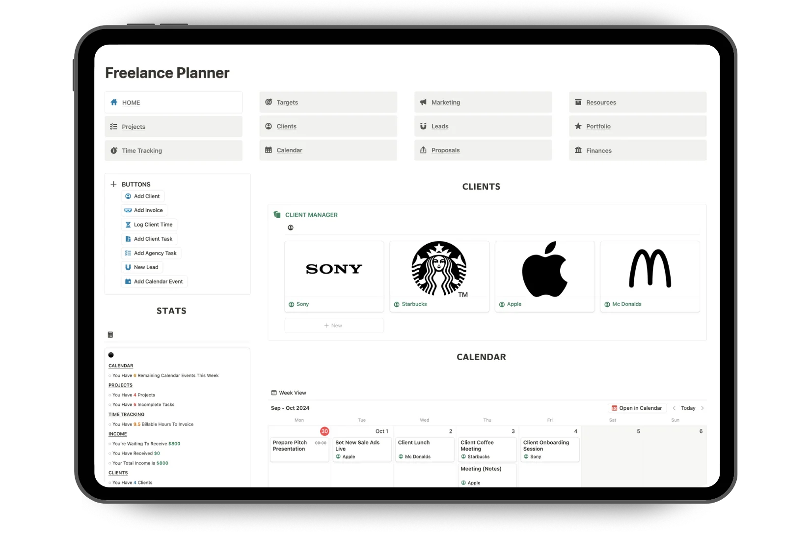 Notion Client Time Tracker Template