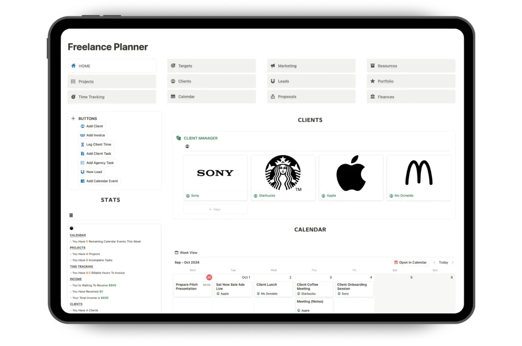 Notion Client Time Tracker Template