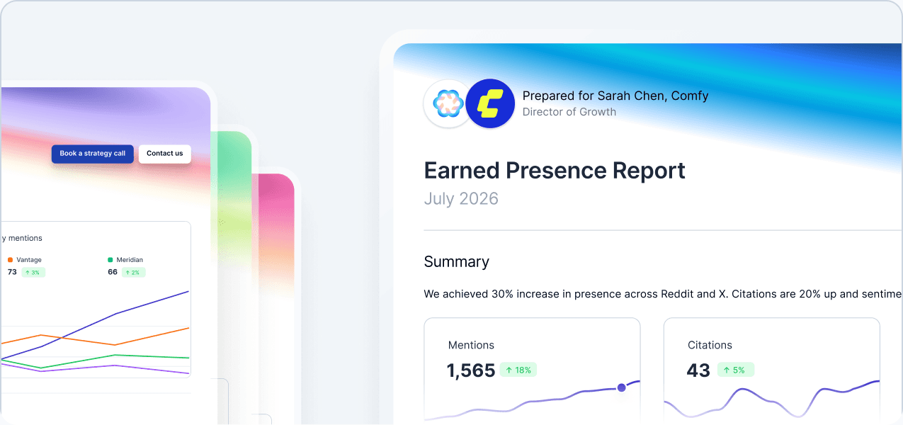White-label Earned Presence Report mockup