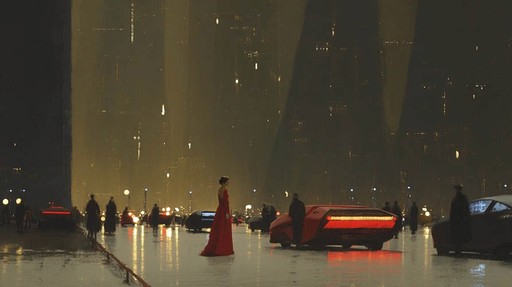 Futursitic streeet scene