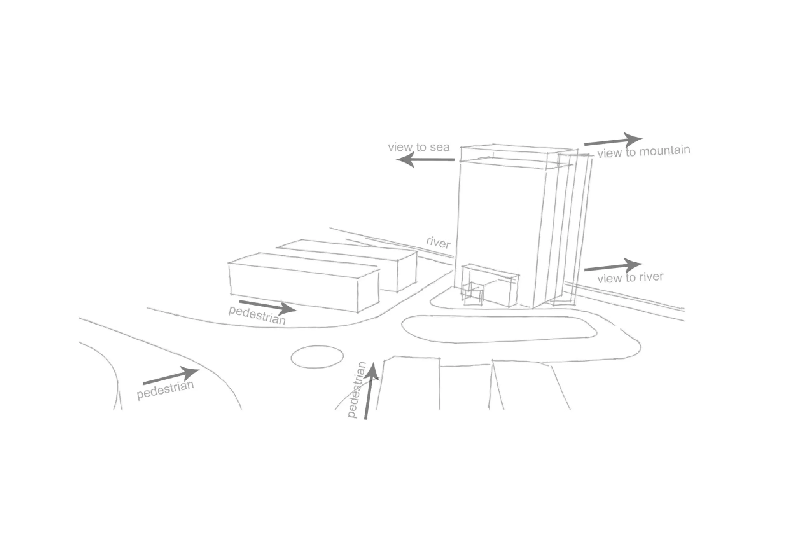 Concept sketches of Ibis Style Hotel project by Asima Architects