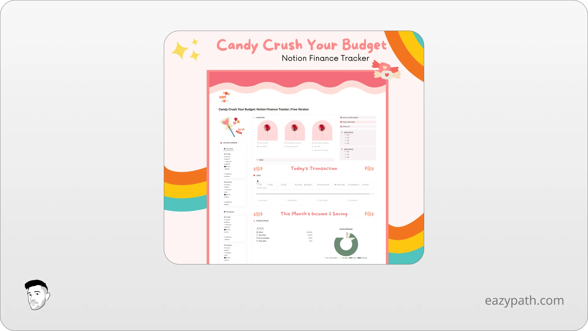 Aesthetic Notion Finance Tracker