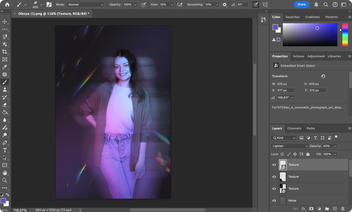 Photoshop UI final touches