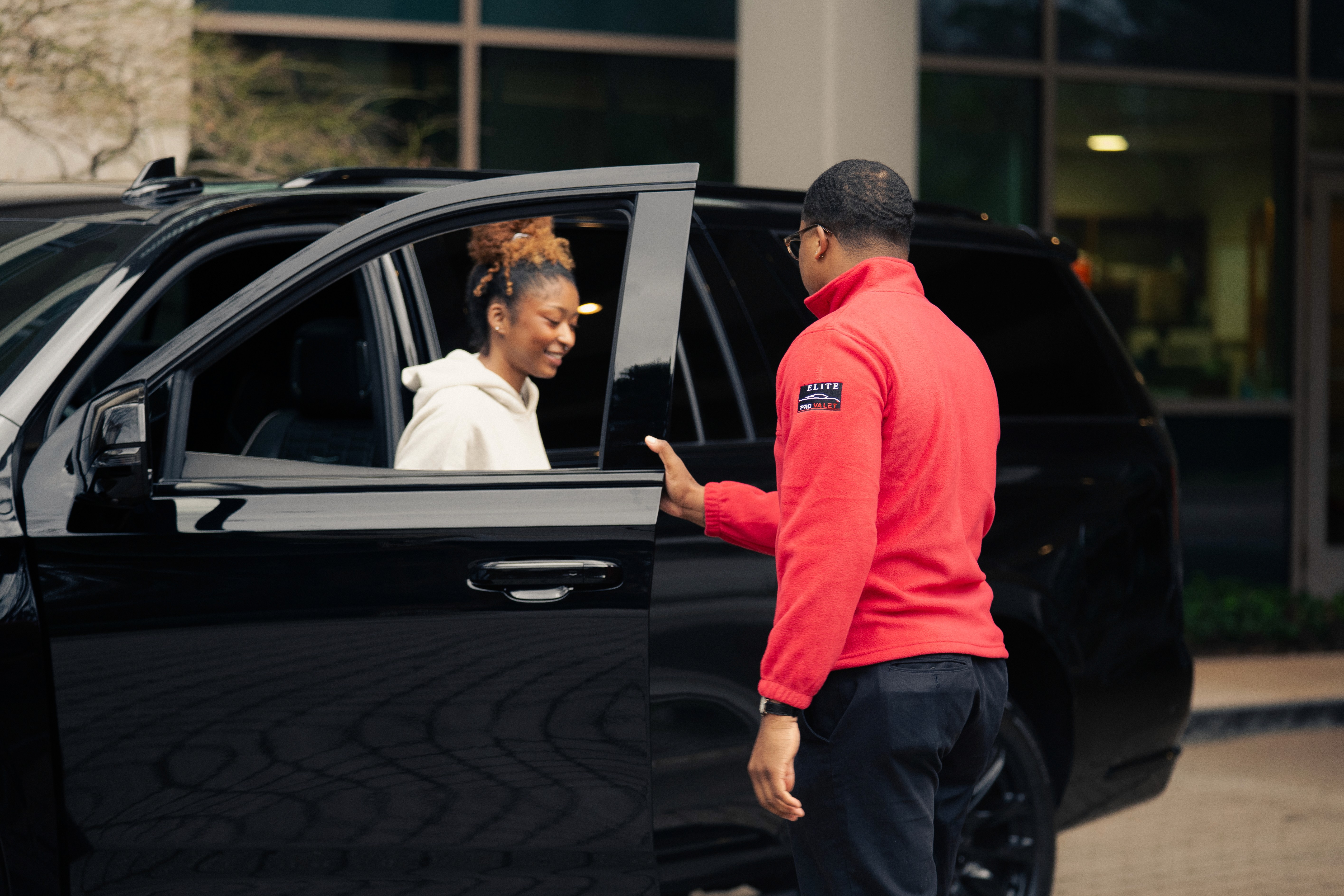 Drone shot of a running track at night