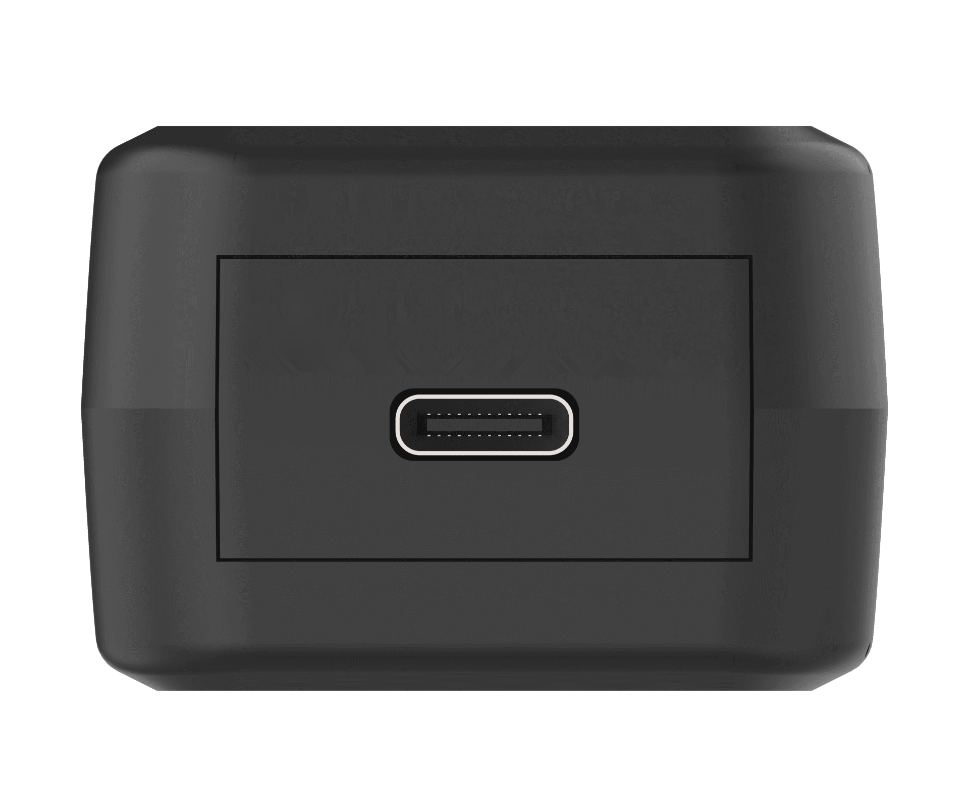 USB-C port on black device