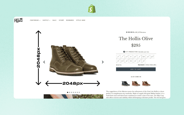 Helm Boots, a footwear brand on Shopify