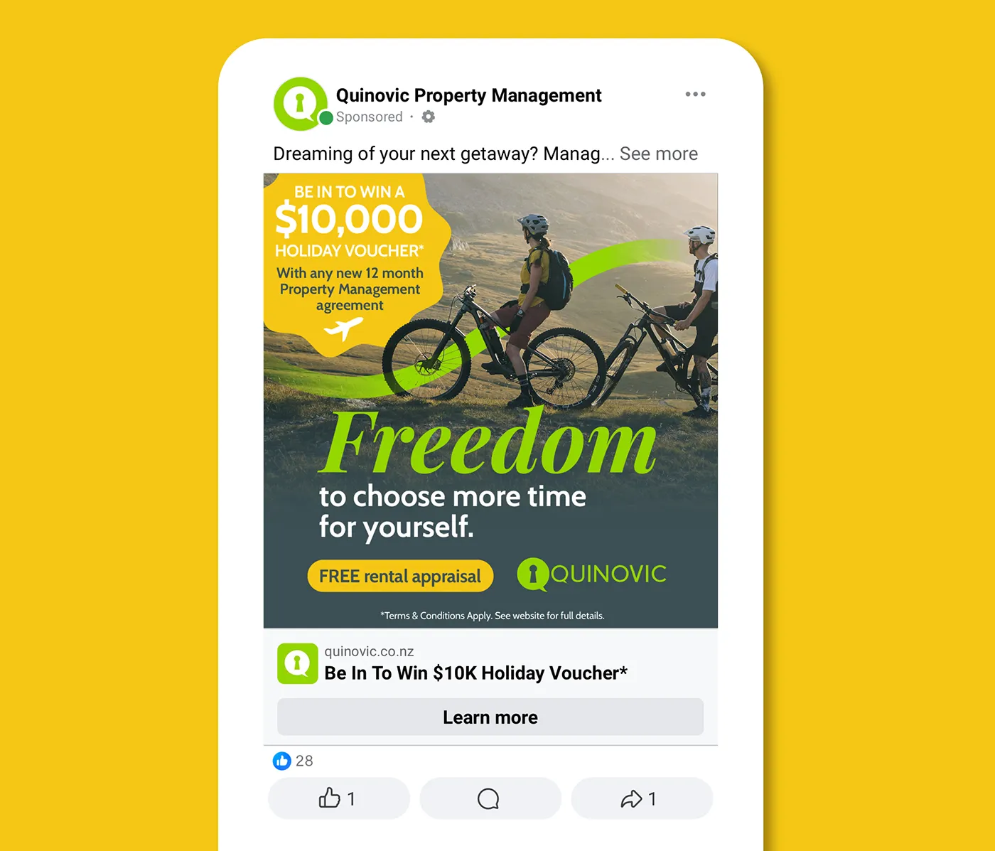 Quinovic campaign creative social