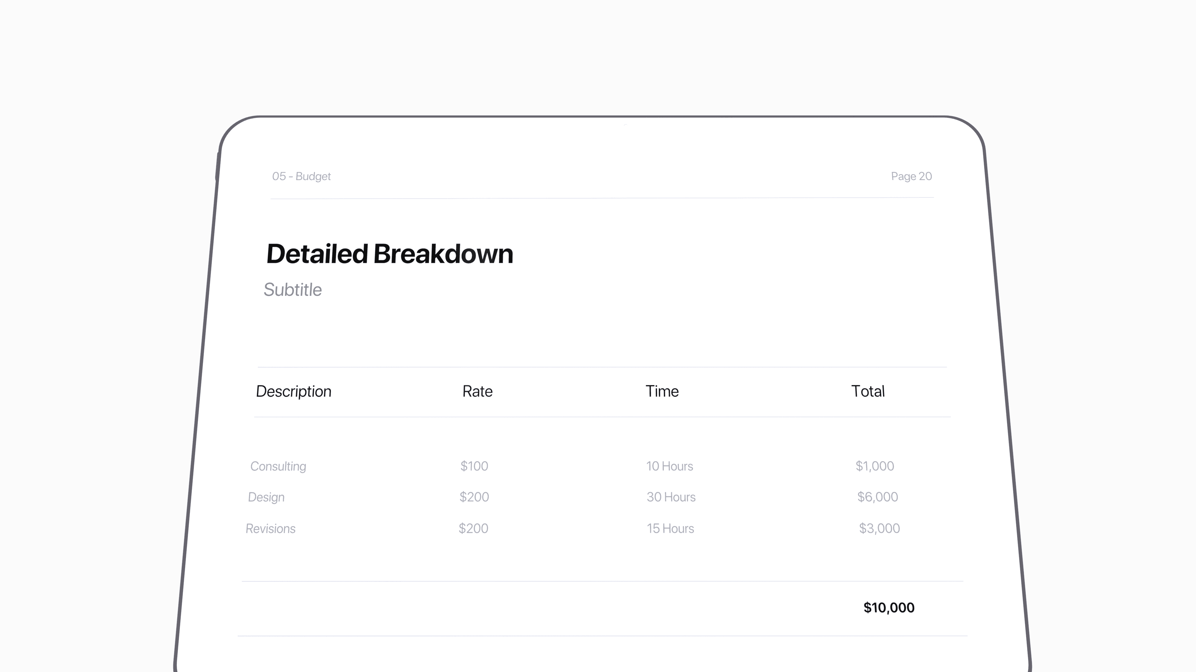 Business Proposal Template