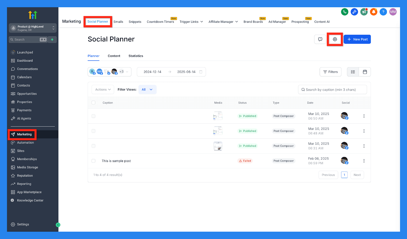 GoHighLevel Key Features: Marketing & Automation (Main Differentiator)