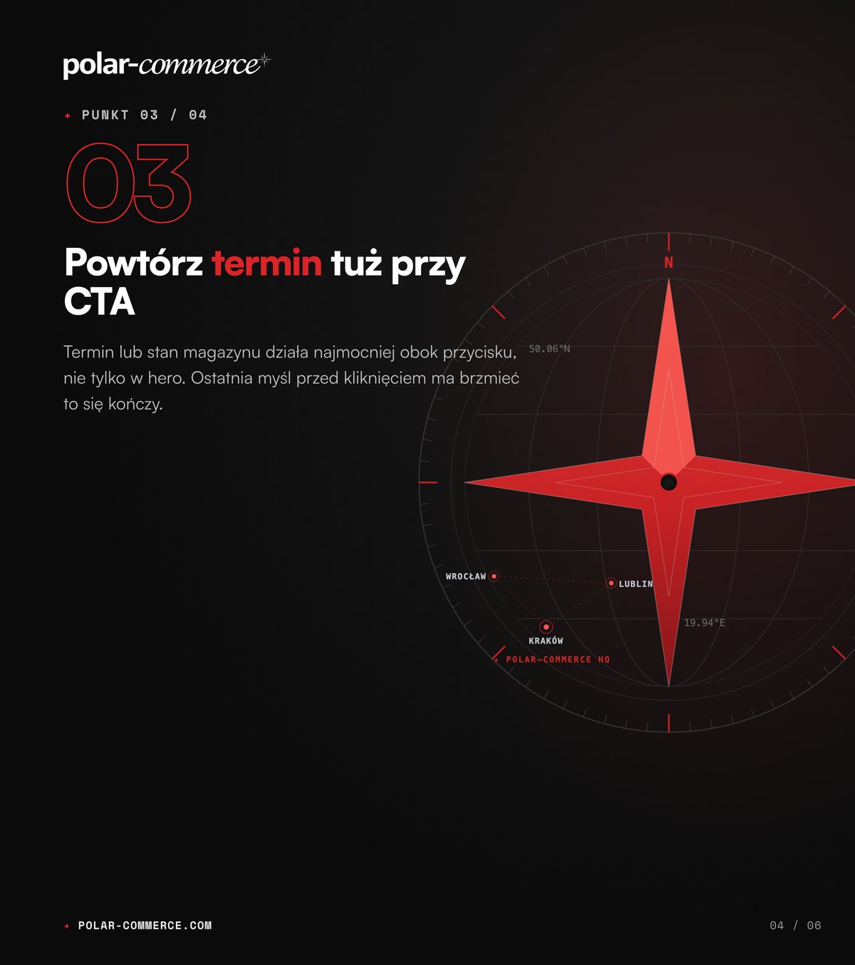 Powtórz termin tuż przy CTA — Polar-Commerce