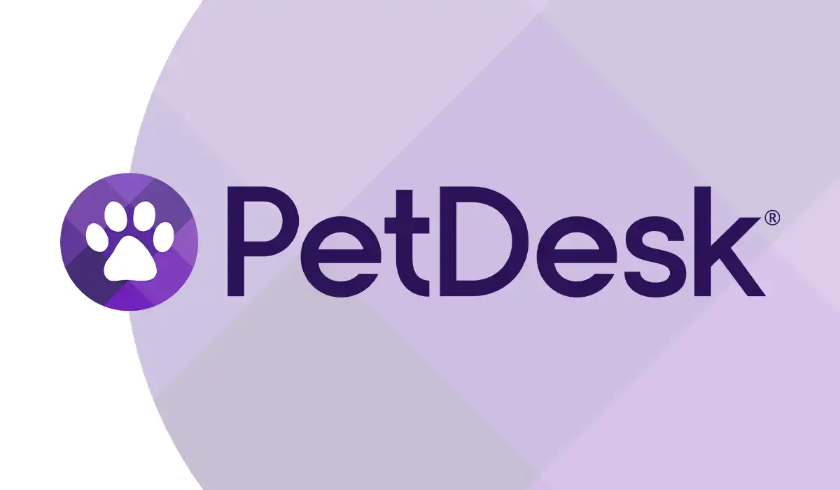 PetDesk logo on subtle watermarked background