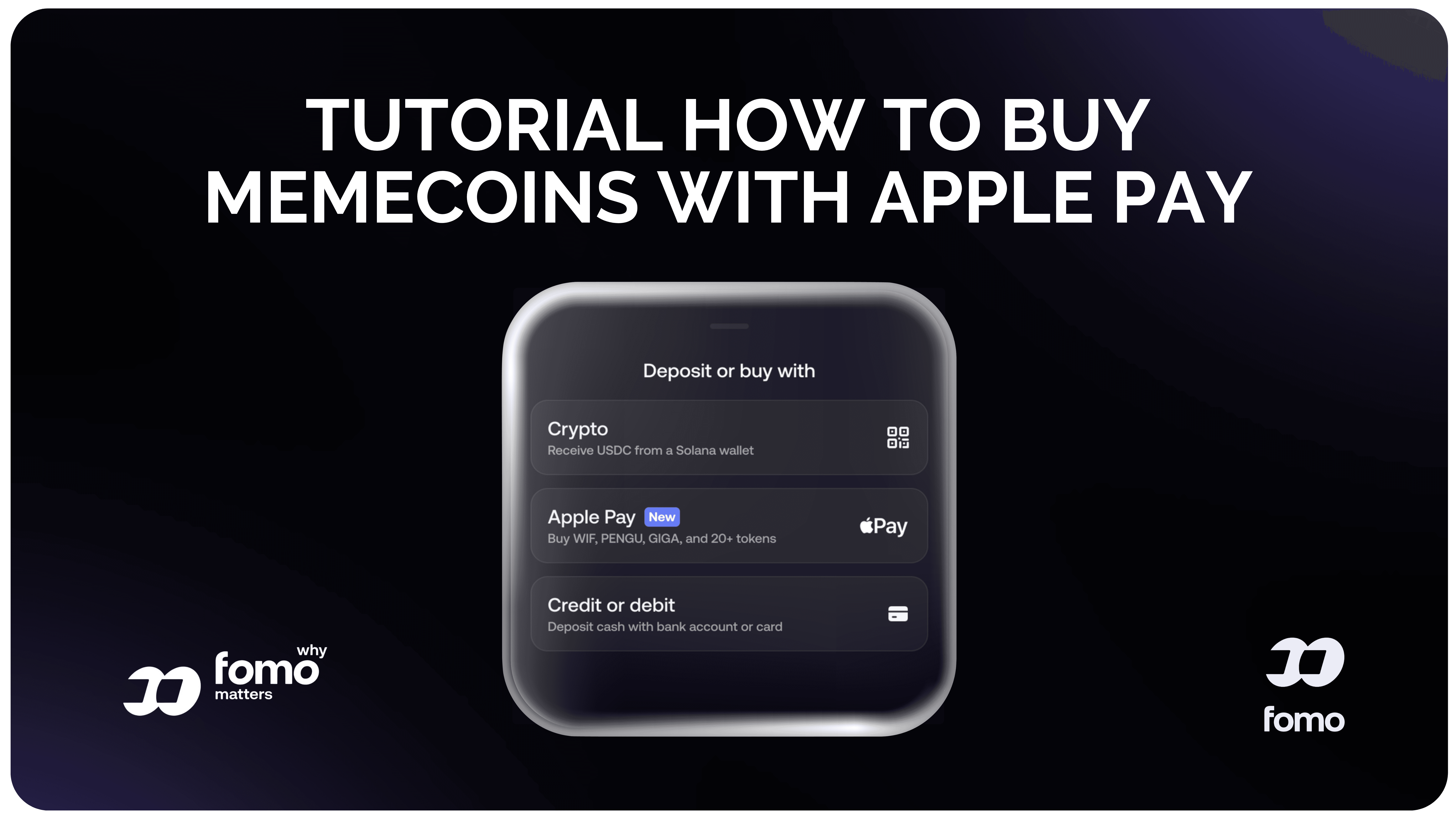 complete tutorial how to buy meme coins with apple pay and credit card on fomo trading app