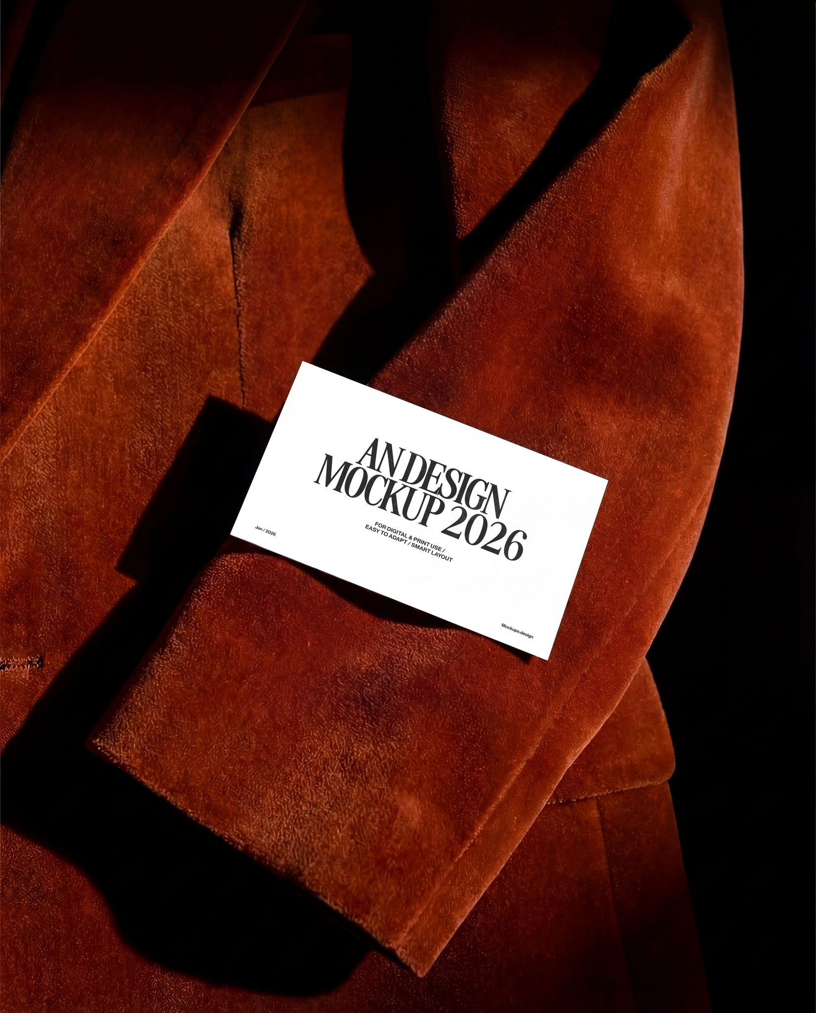 Business card mockup, premium sleek design, clean layout