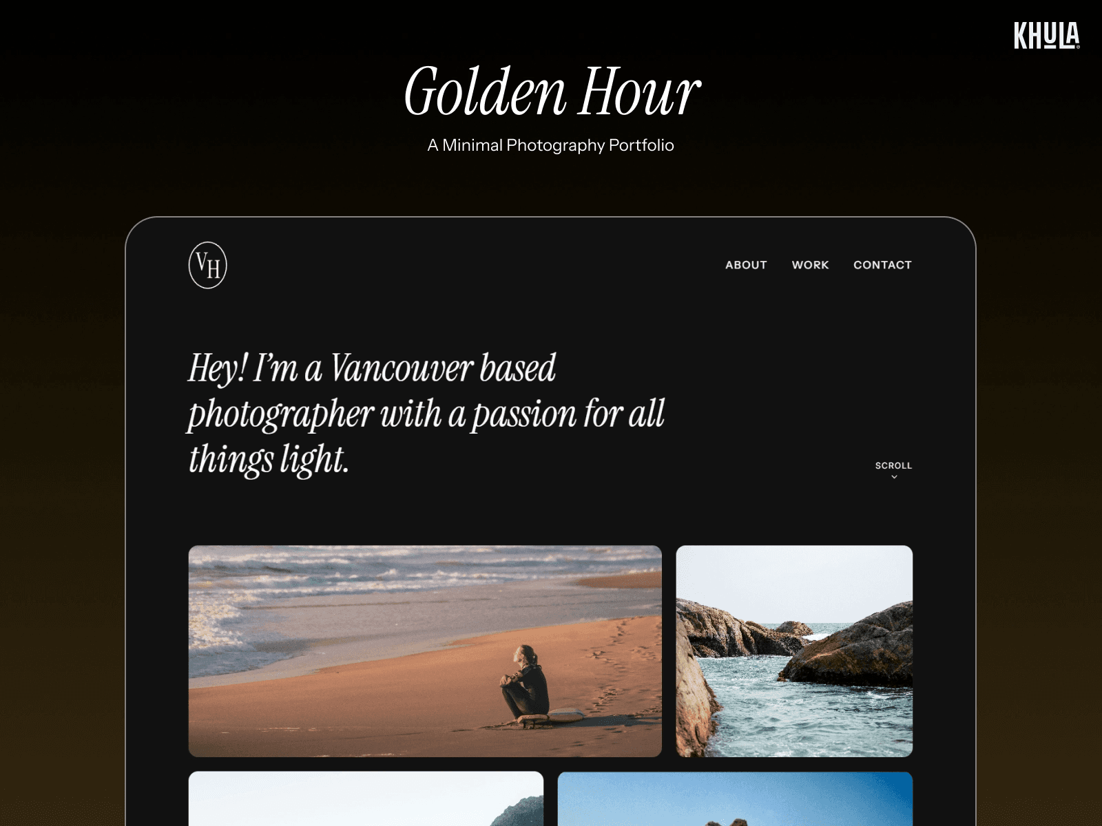 Artist Portfolio Framer Templates - Golden Hour - Artist Portfolio Template