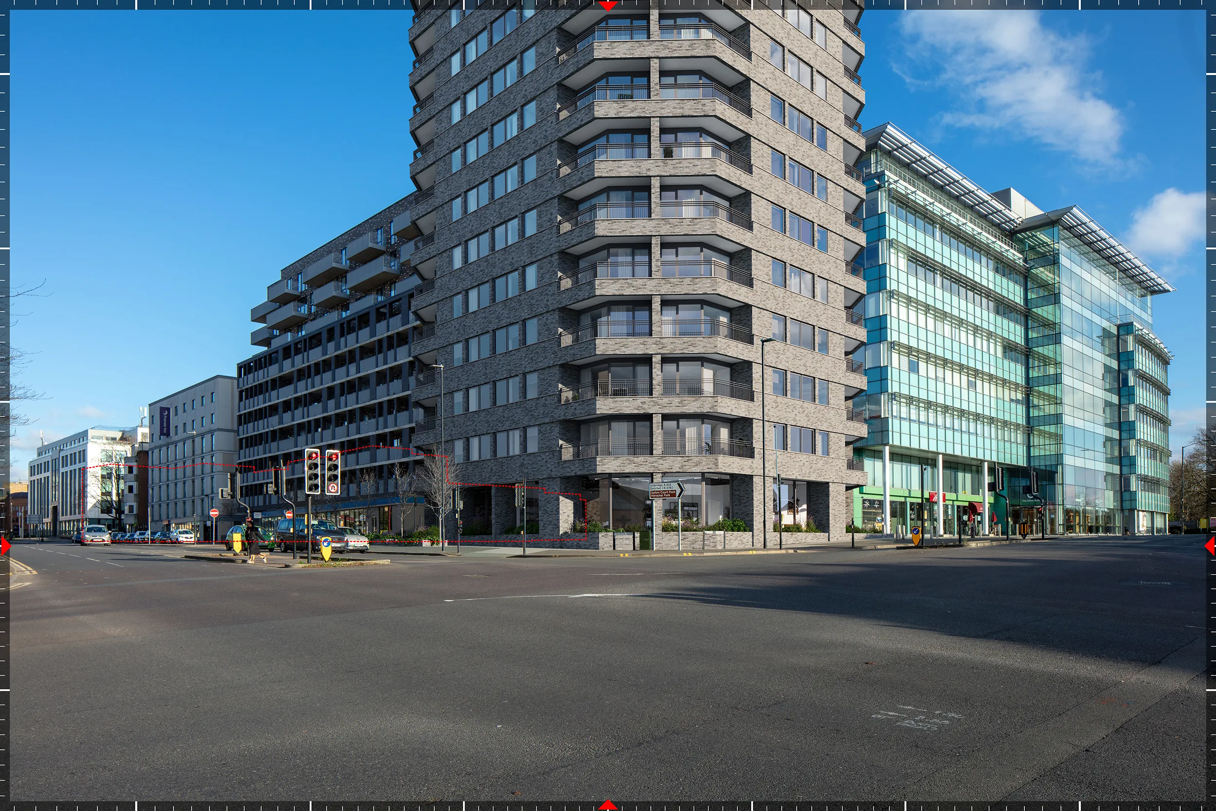 AVR3 photorealistic verified view of the proposed EV Charging Station from Windsor Road at the junction with Upton Park, visualised by Eye-Kon.