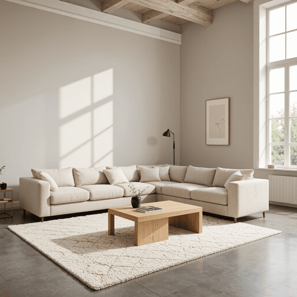product photography of Modular fabric sofa