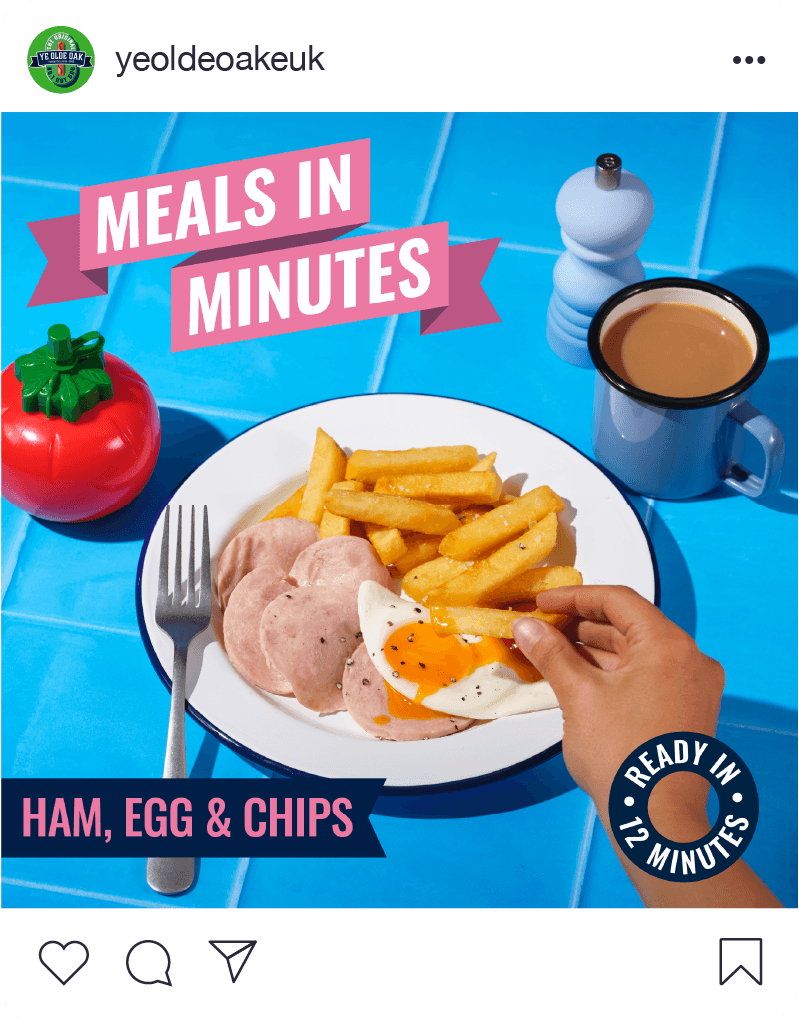 Ye Olde Oak Luncheons Meals in Minutes campaign