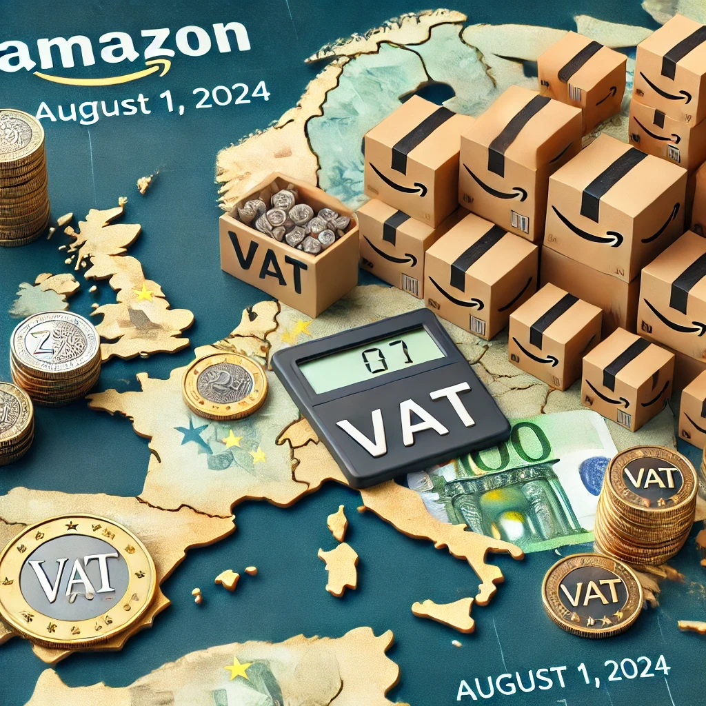 Map with a VAT calculator on