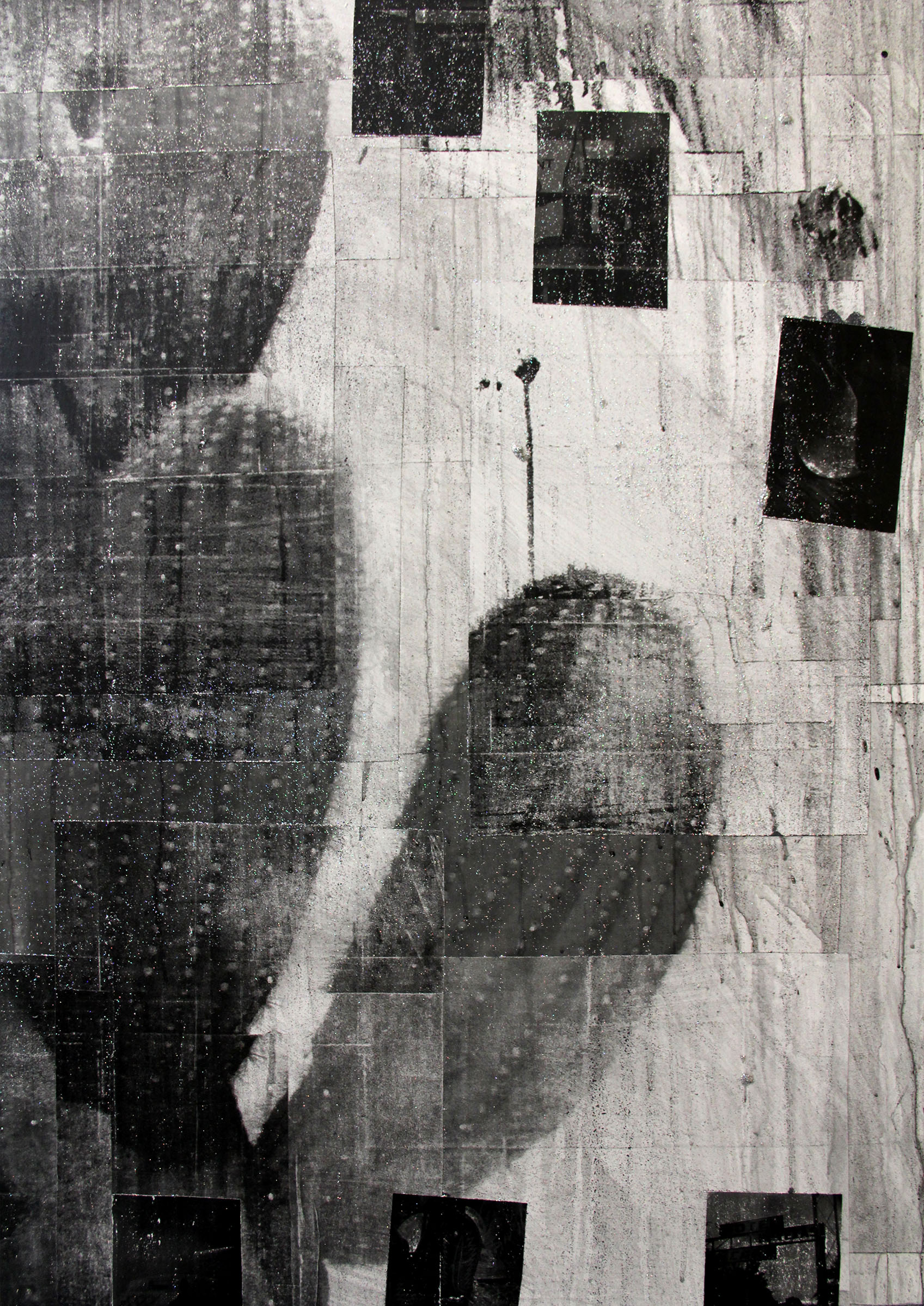 Nicholas Cheveldave artwork collage on canvas
