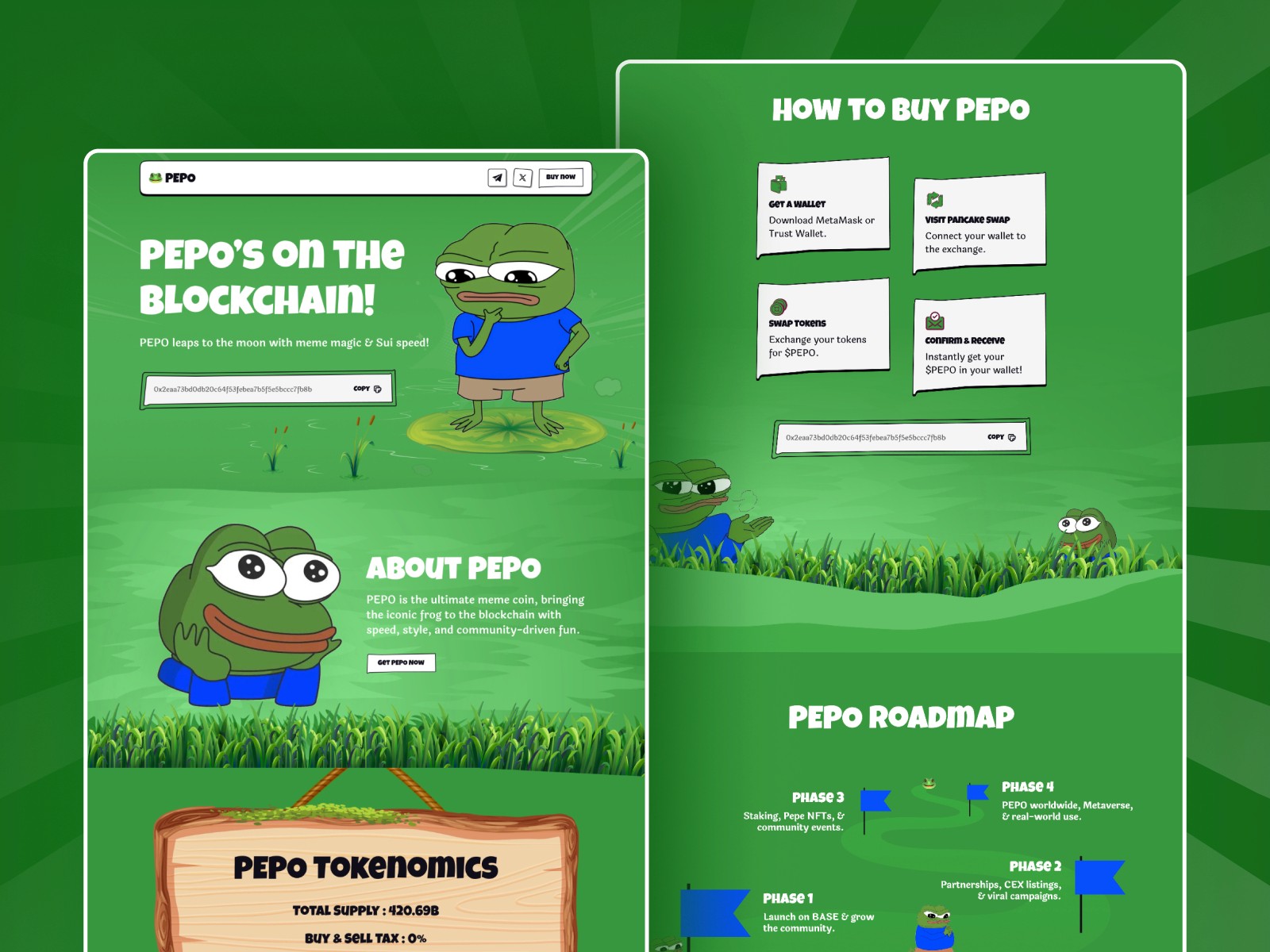 Pepo — 极简现代 Web3 项目官网设计灵感