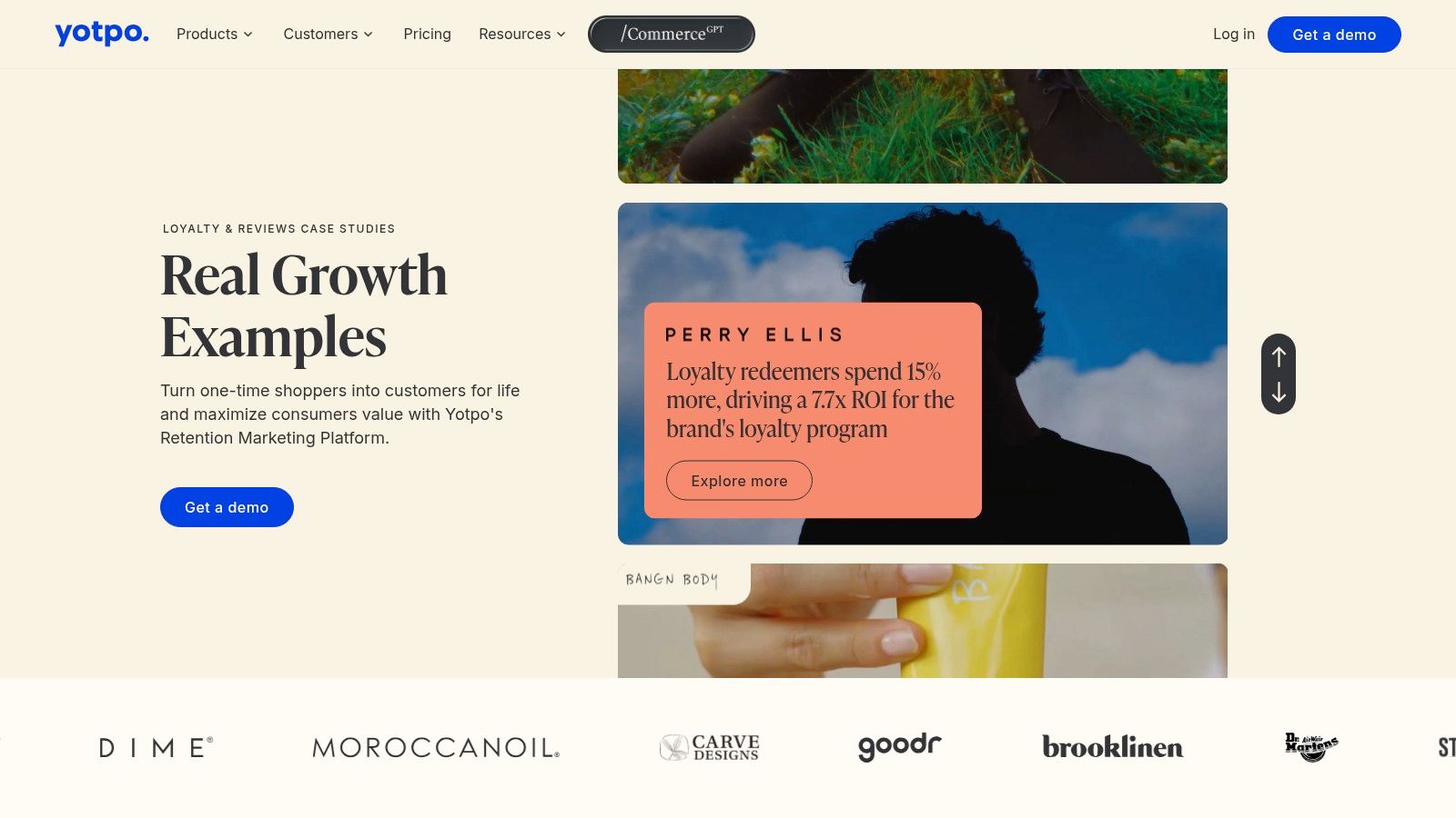 Yotpo – Loyalty & Referrals case studies and Shopify app listing