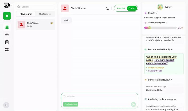 Copilot or Autopilot Control