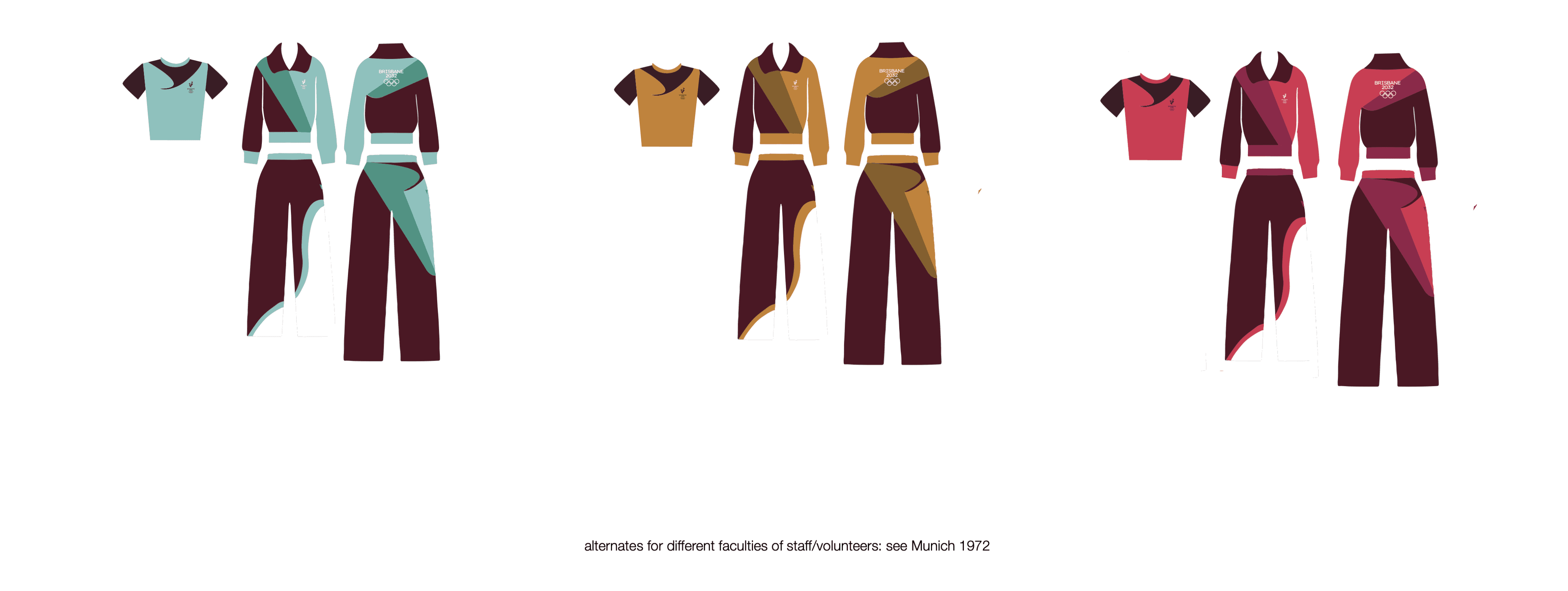 brisbane olympics 2032 logo & brand design concept - staff uniform design