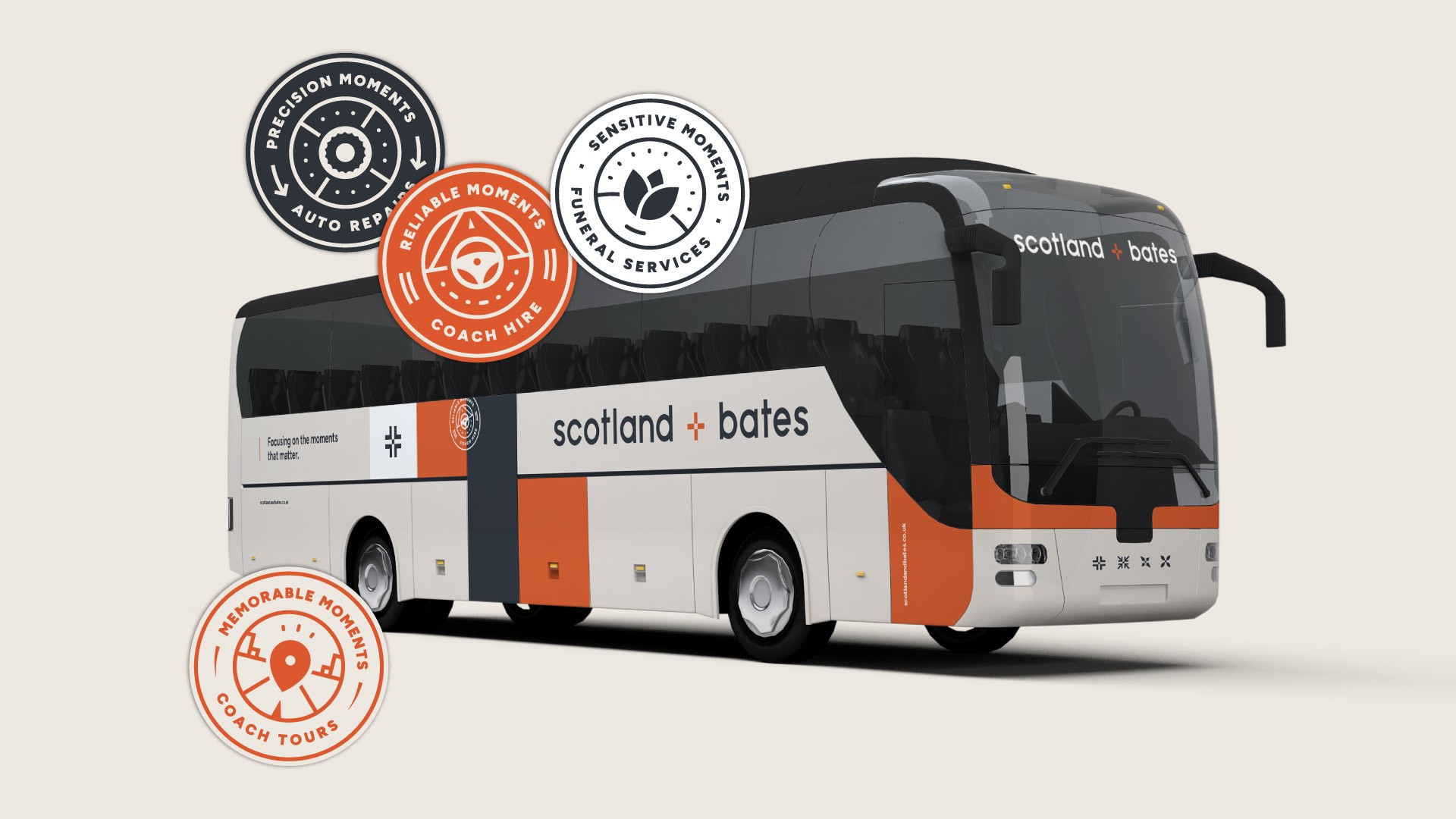 Scotland + Bates coach livery