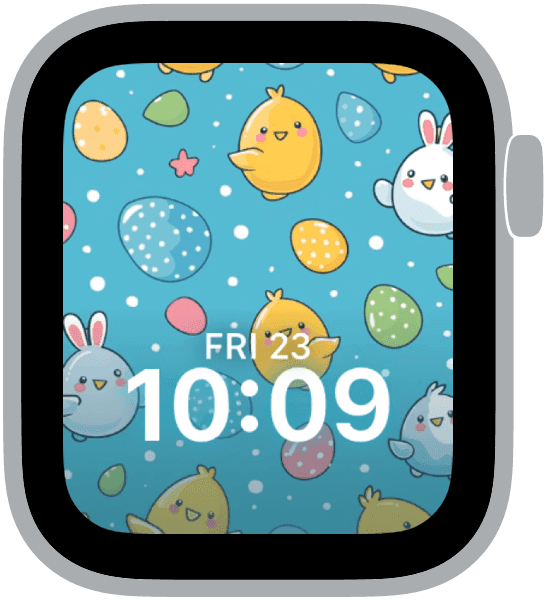 A selection from the Easter Patterns Apple Watch face collection