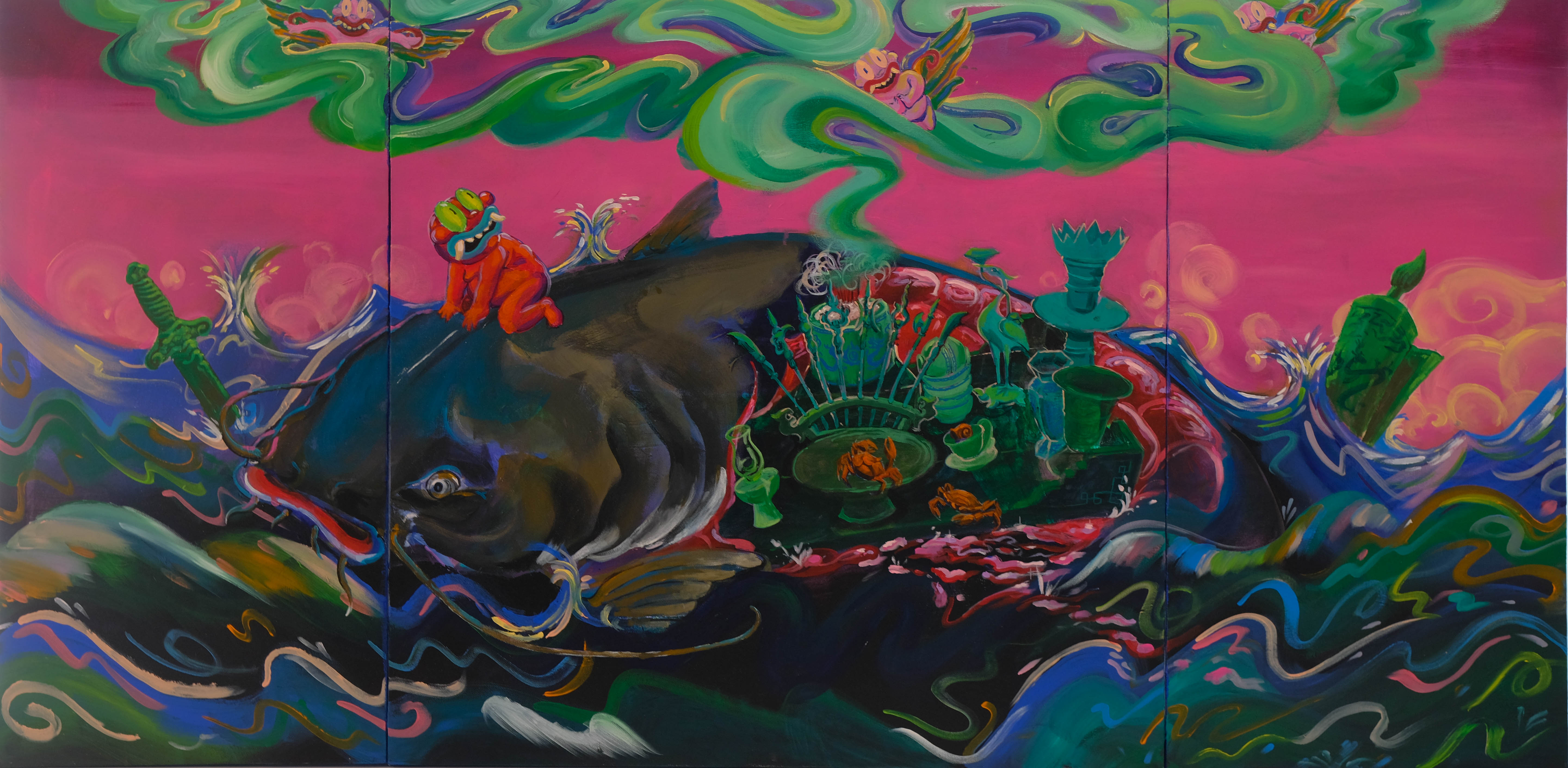 premium art poster and canvas prints, with originals available, from QART , of the artwork " Who Will Be Blessed? "