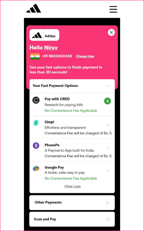 A Checkout Page Declaring Additional Fees