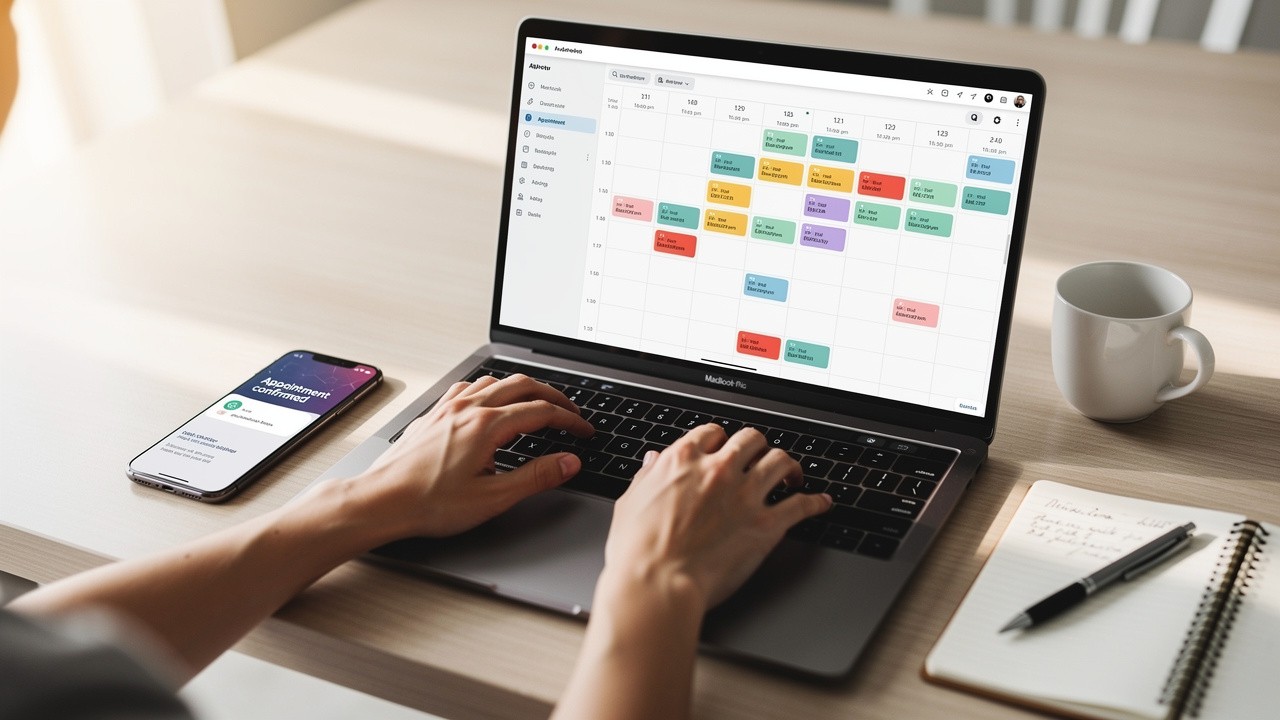 Confirmed meeting being scheduled on digital calendar