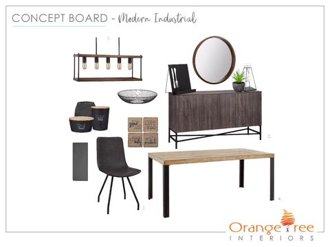 Decorating on a budget modern industrial dining room 