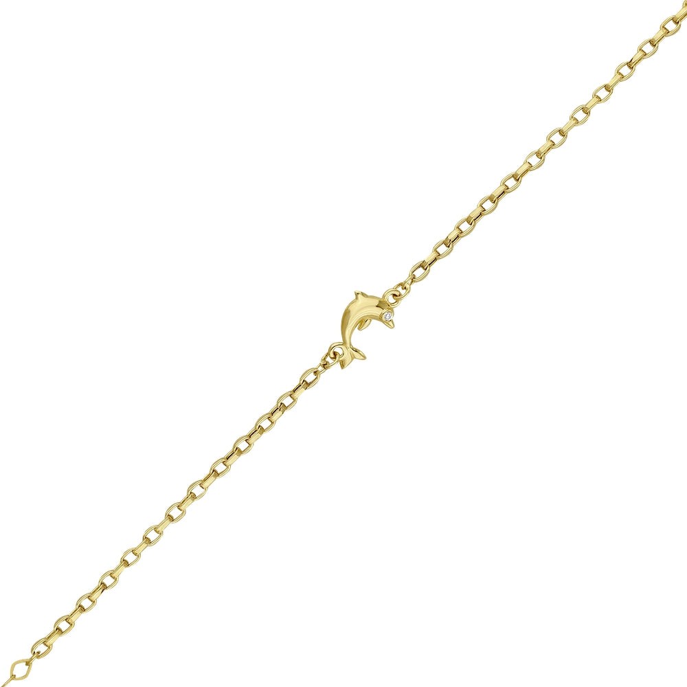 Yunus Figürlü 14 Ayar Altın Çocuk Bileklik Zarif Tasarım