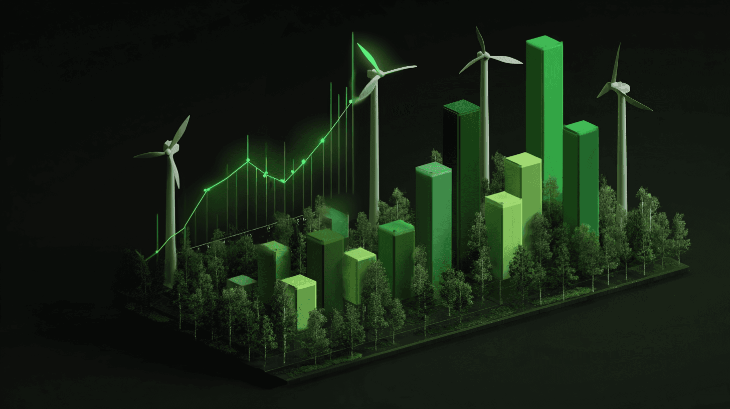 Surreal photo illustration of the green economy