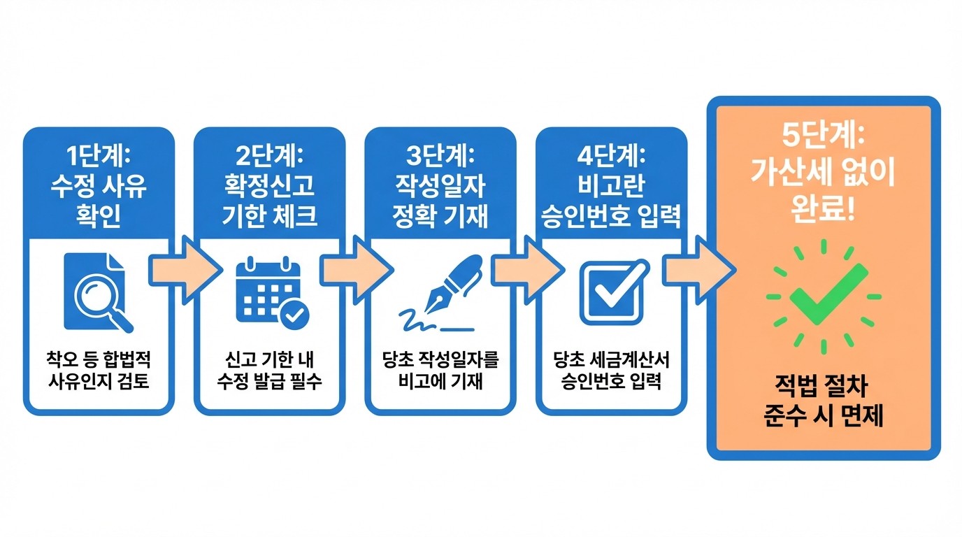 수정세금계산서 5단계