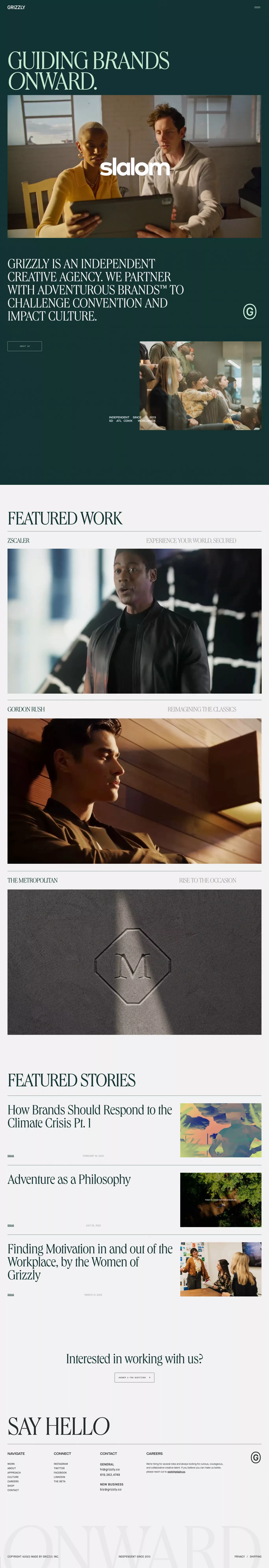 Independent Creative Agency portfolio page screenshot showcasing Photography and Design design