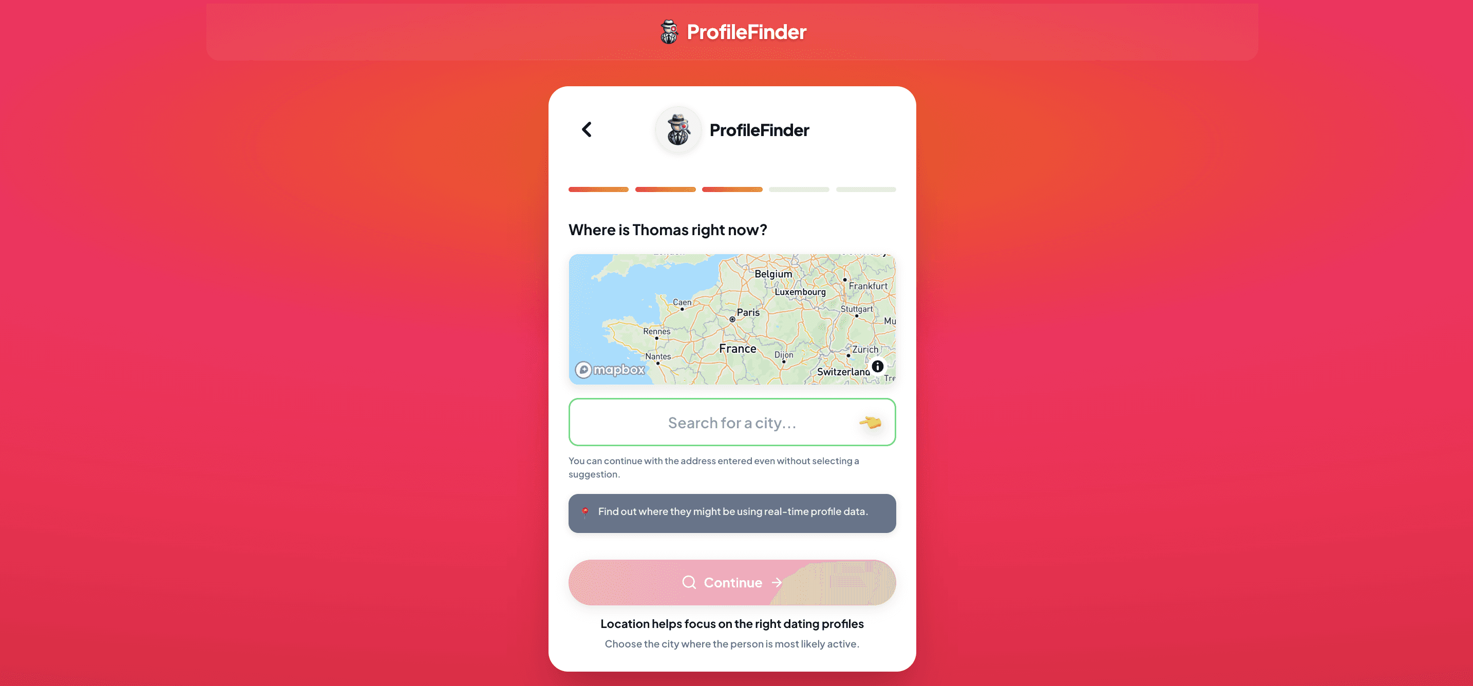 Search Tinder profiles by first name age and city with ProfileFinder