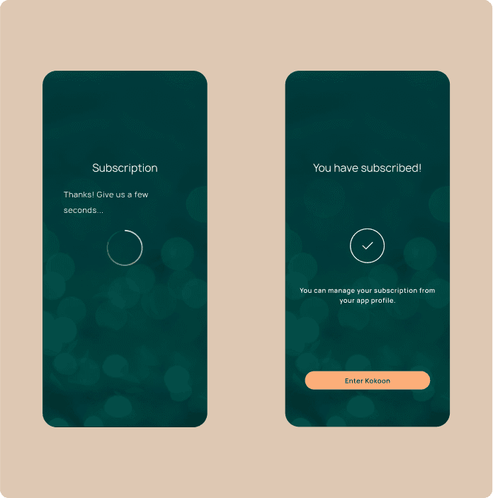 images of app account set up
